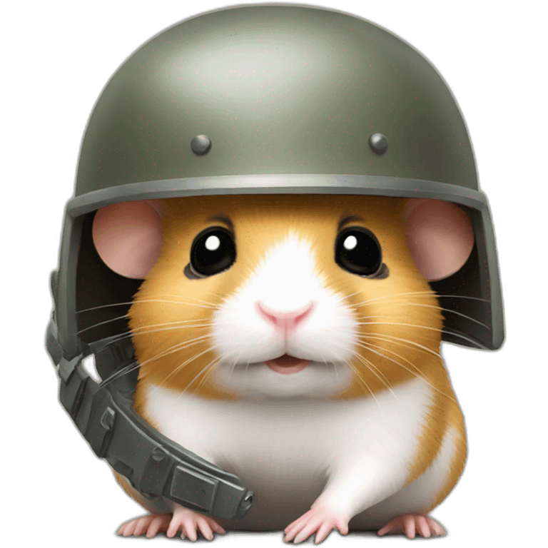 Hamster with a war helmet emoji