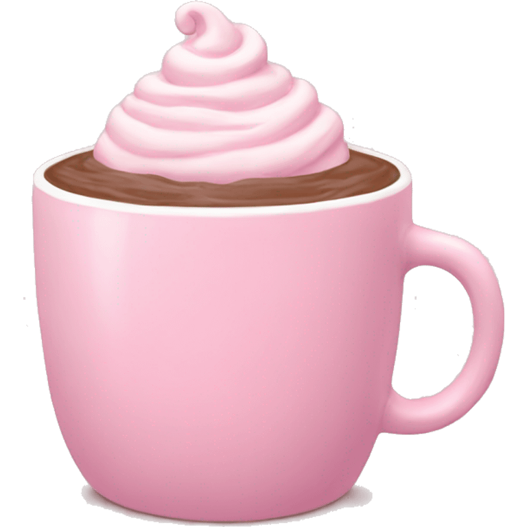 Aesthetic light pink hot chocolate emoji