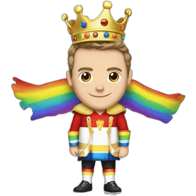 Jonathan Toews as a rainbow king with a royal robe on emoji