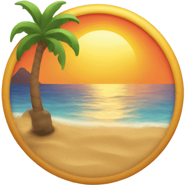 sun set in the beach  emoji