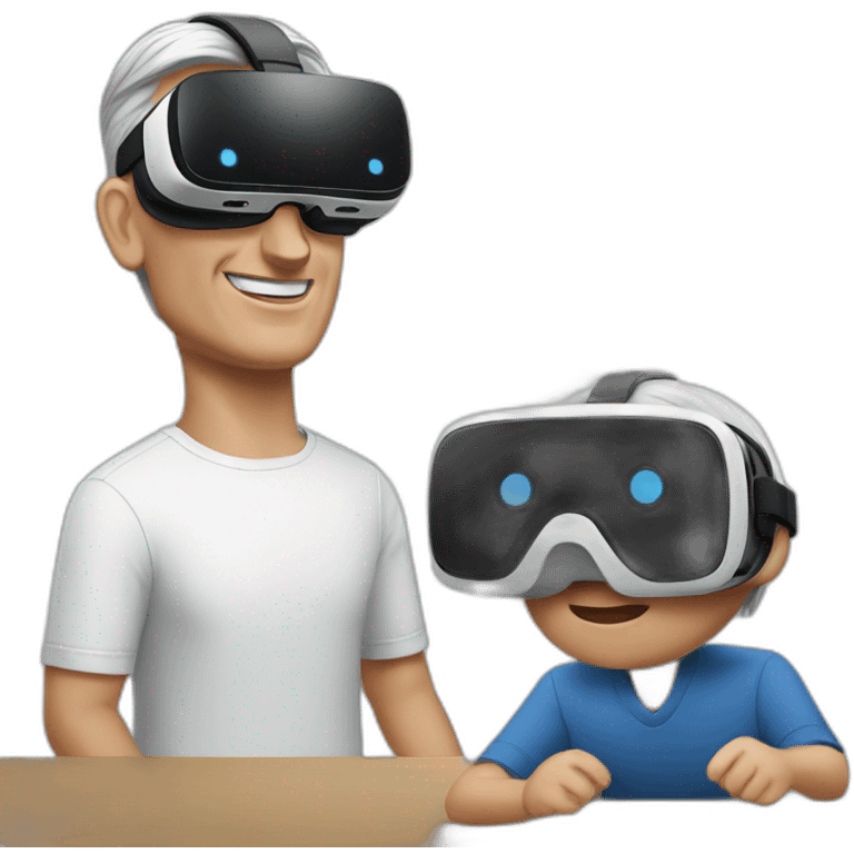 tim cook with VR emoji