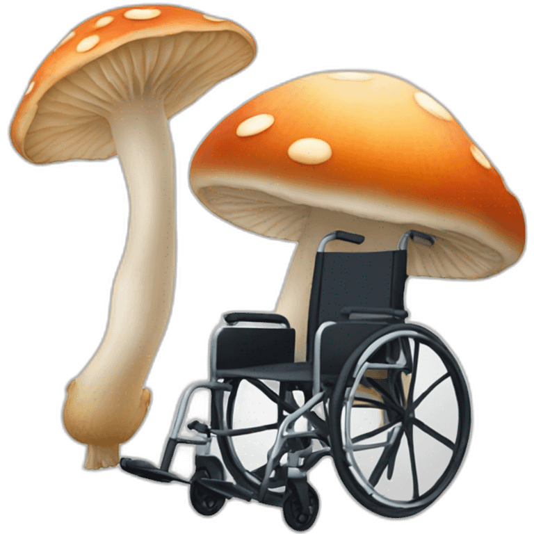 Mushroom on a wheelchair emoji