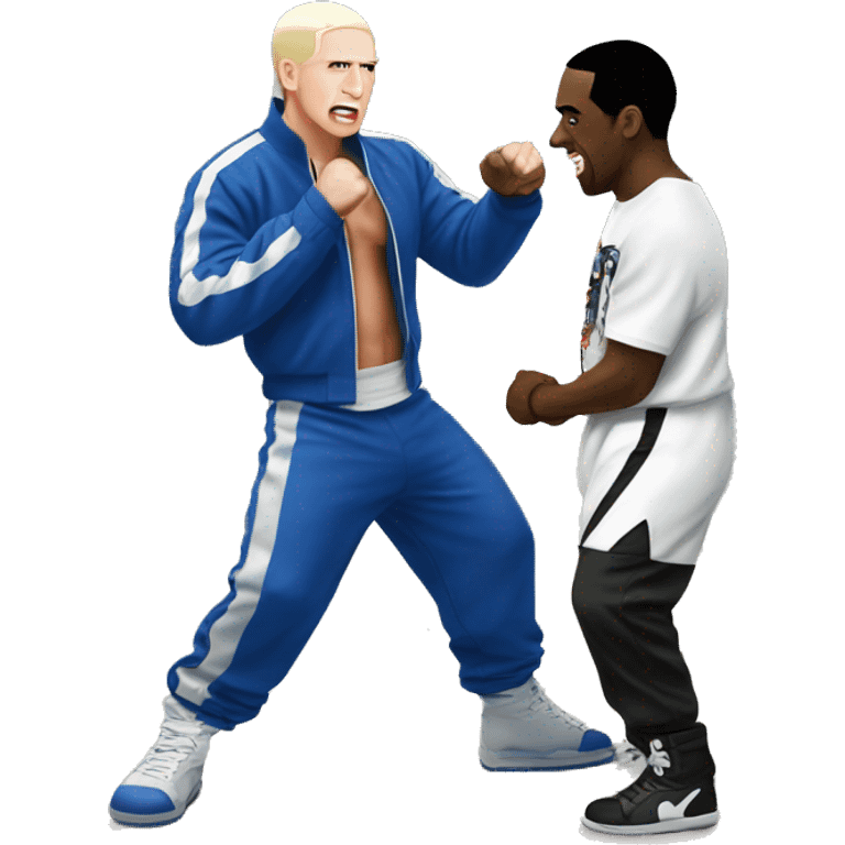 Eminem wrestling Diddy  emoji