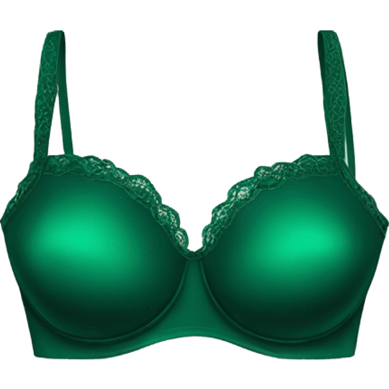 Emerald green bra emoji