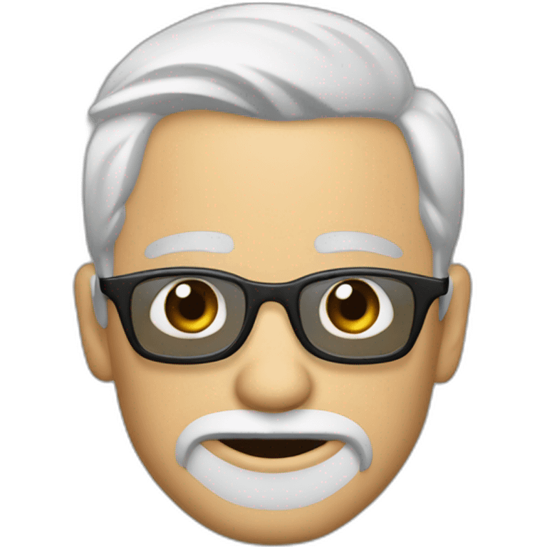 Hombre mayor sin pelona nariz grande y gafas emoji