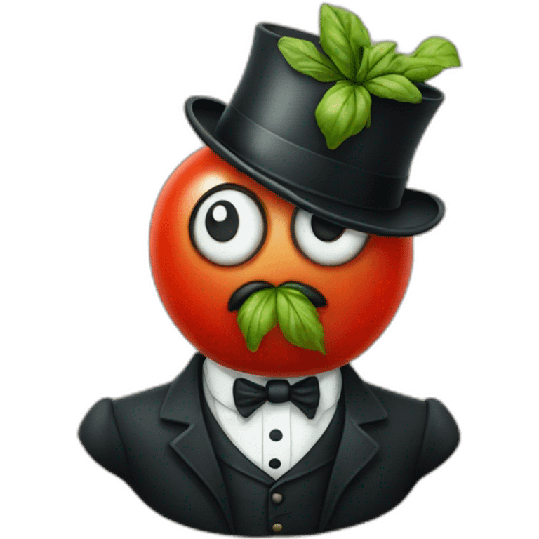 tomato with a top hat and monocle emoji