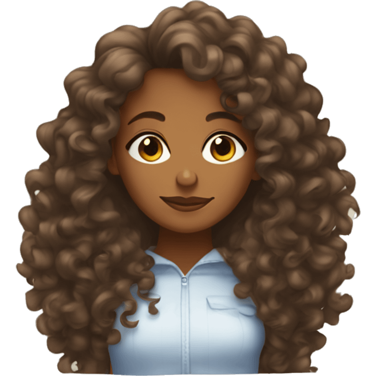 brown girl with curly hair laying face down  emoji