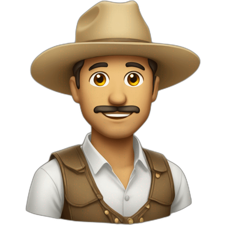 Hombre moreno con sombrero  emoji