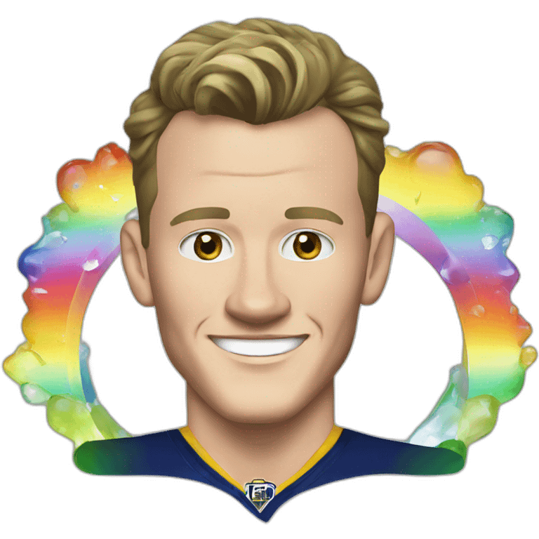 Jonathan Toews as rainbow diamond ring emoji