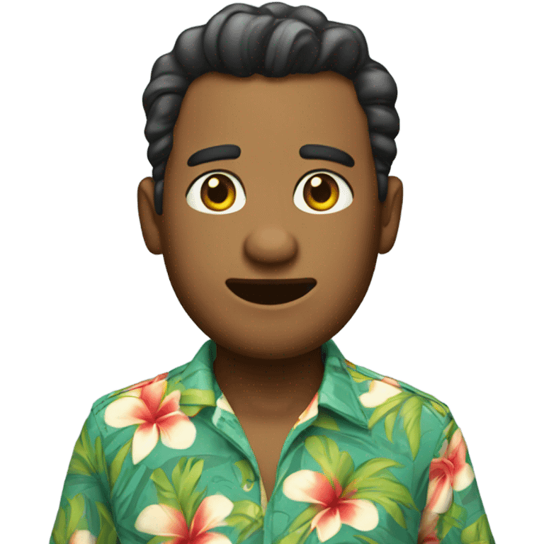 Nuthead in a Hawaiian shirt  emoji