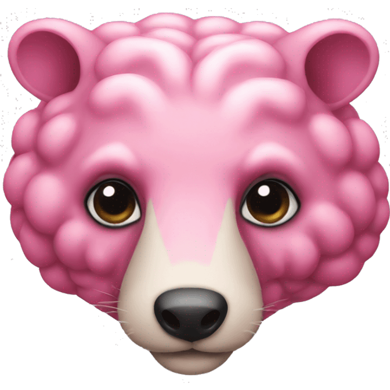 pink brain badger emoji