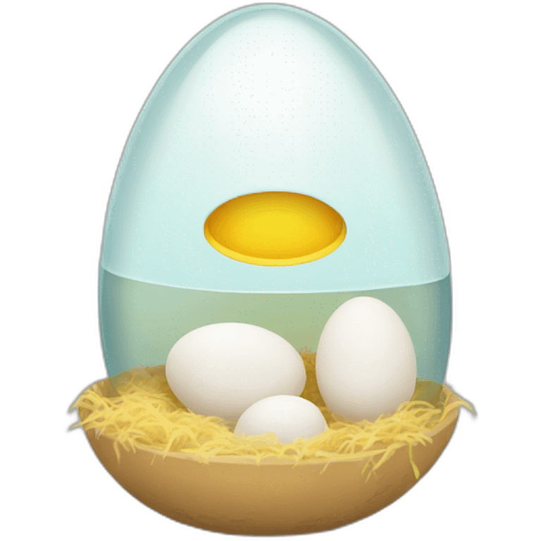 Incubator with egg emoji