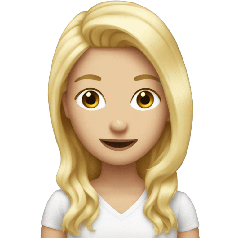 Blonde taking ozempic emoji