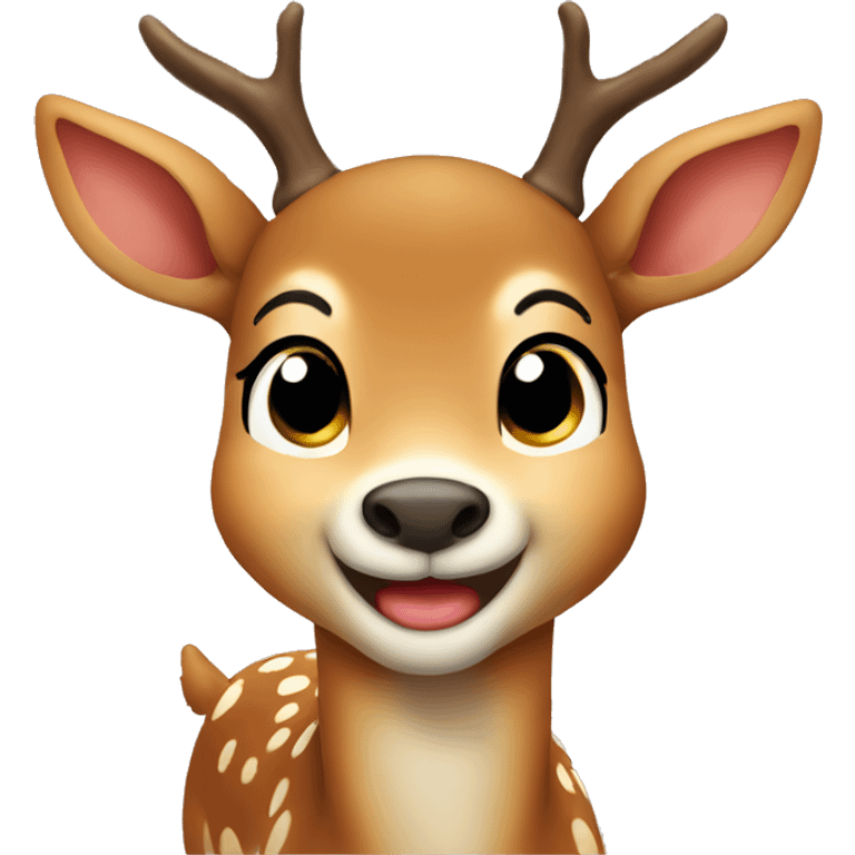 young deer cute laughing emoji emoji