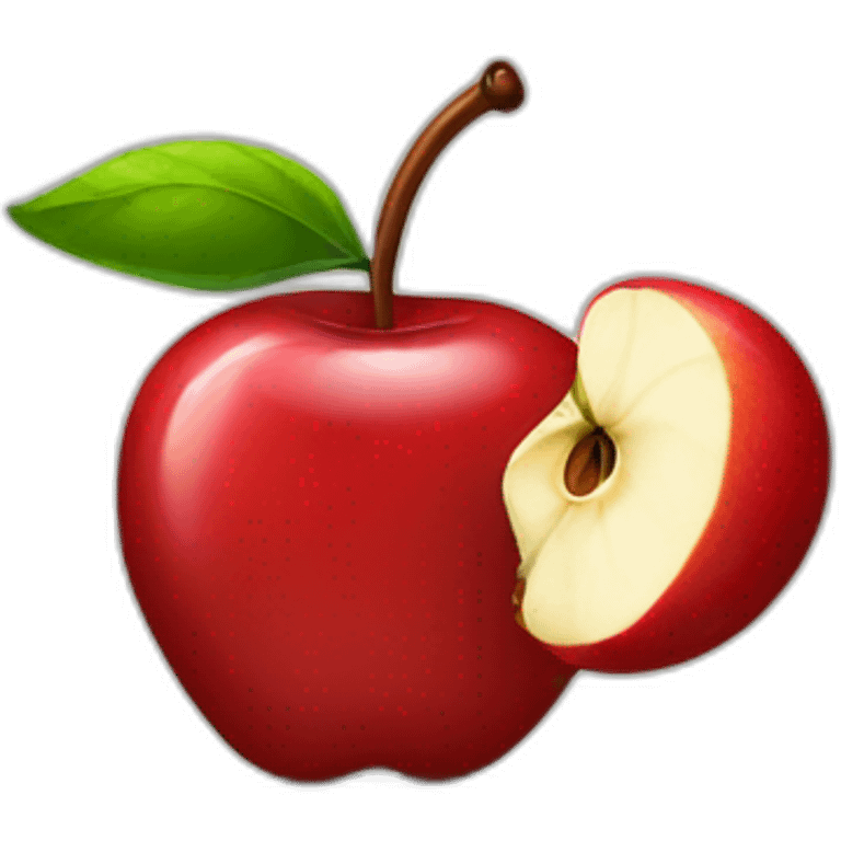 Cherry and apple bitten emoji