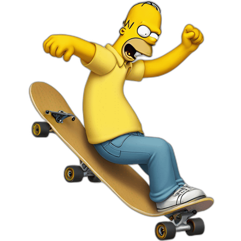 Homer Simpson skateboard emoji