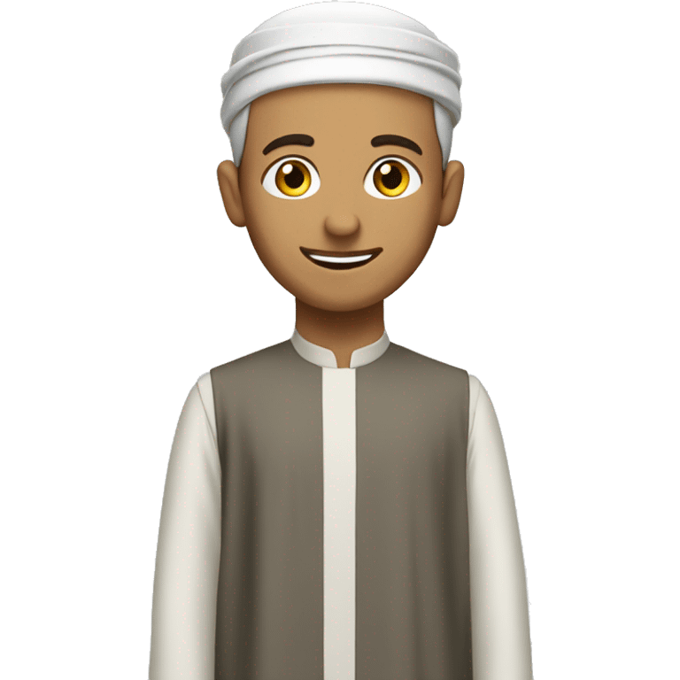 Guy in thobe at mosque emoji