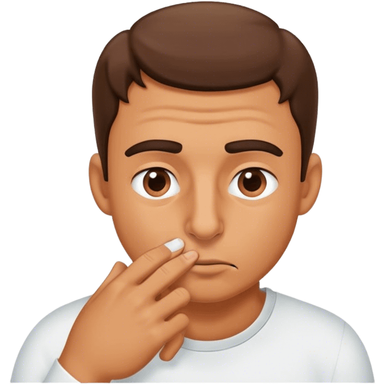 Guy picking nose emoji