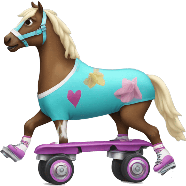 Horse wearing roller skates  emoji