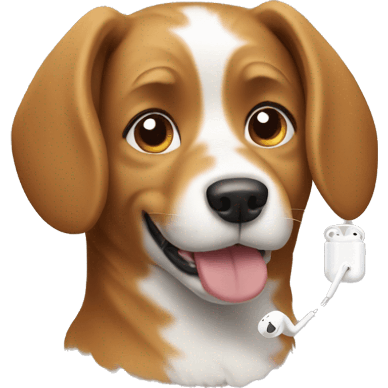 Dog with airpods  emoji