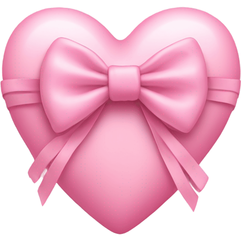 Baby pink heart with tied bow emoji