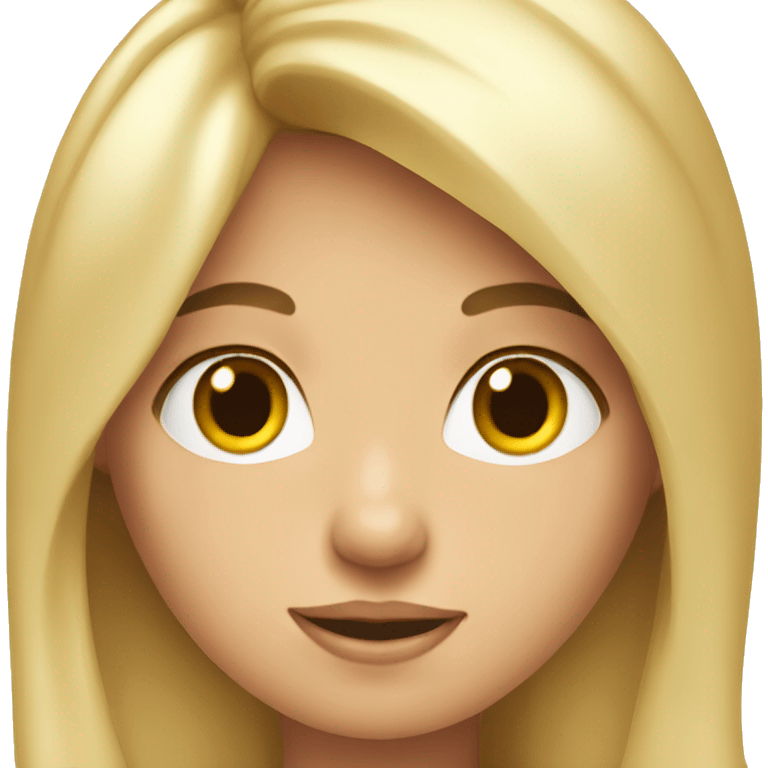 una rubia bonita emoji