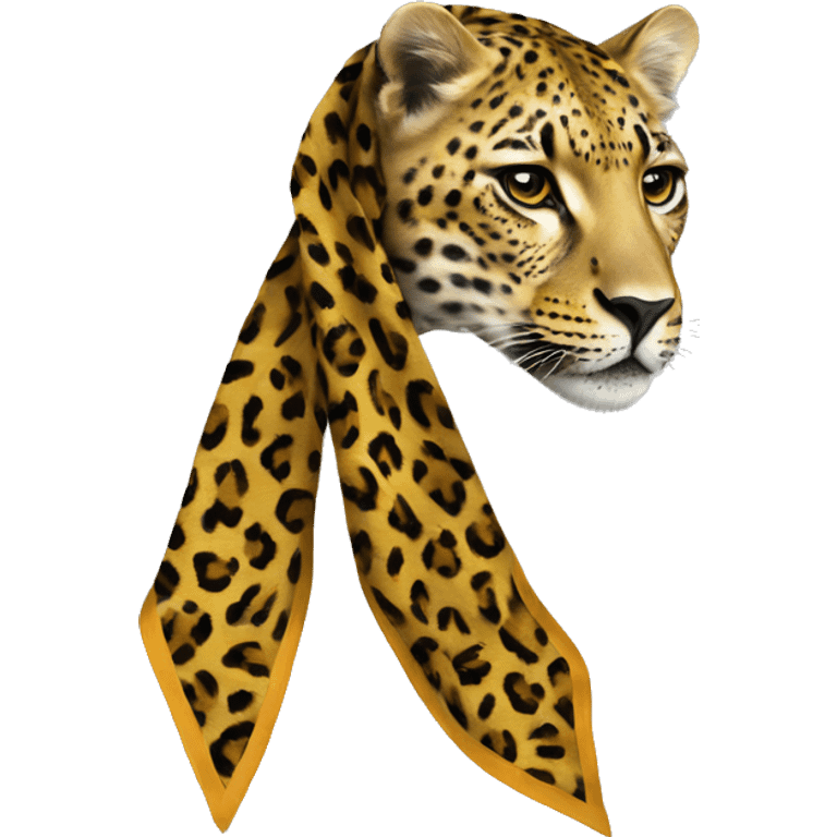 Leopard scarf emoji