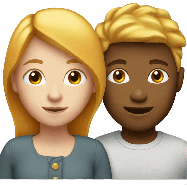 blonde girl with ginger boy emoji