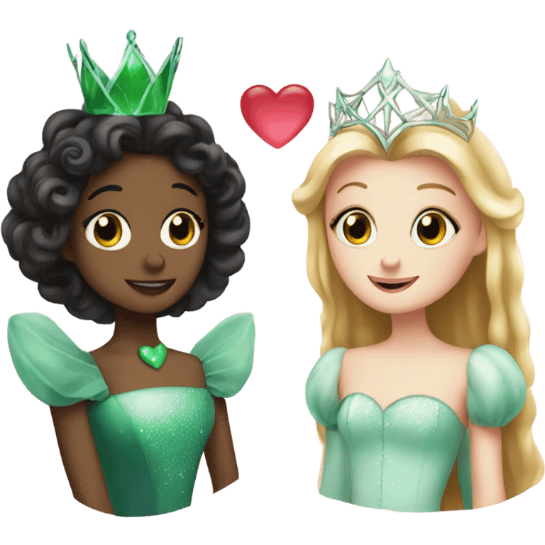 Glinda and Elphiba as hearts emoji