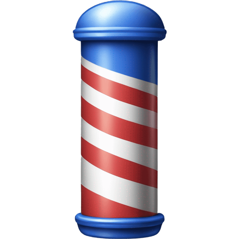 barbershop pole with red white and blue stripes emoji