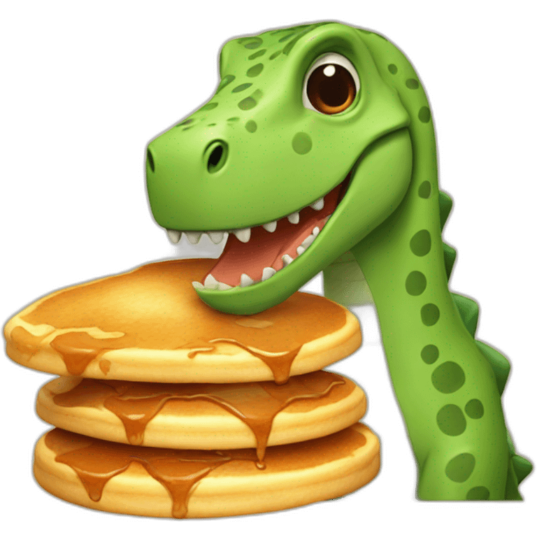 a dinosaur with pancake emoji