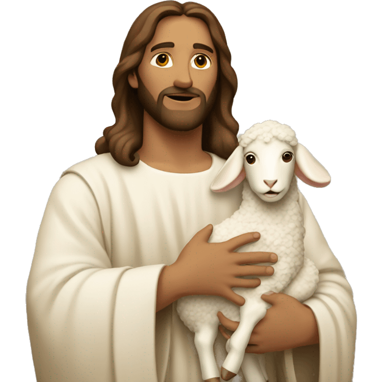 Jesus holding lamb emoji