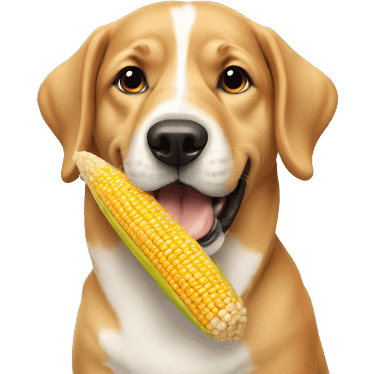 Dog with corn emoji