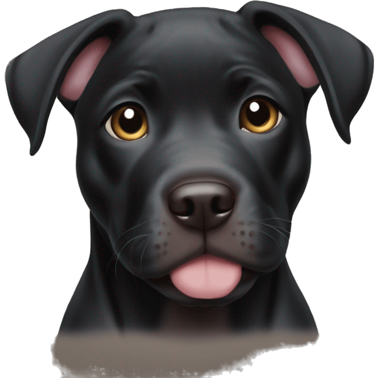 Black lab pitbull mix puppy emoji