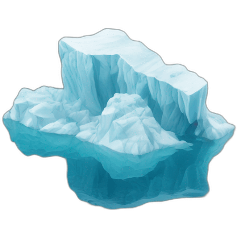 iceberg floating on sea, high angle view emoji