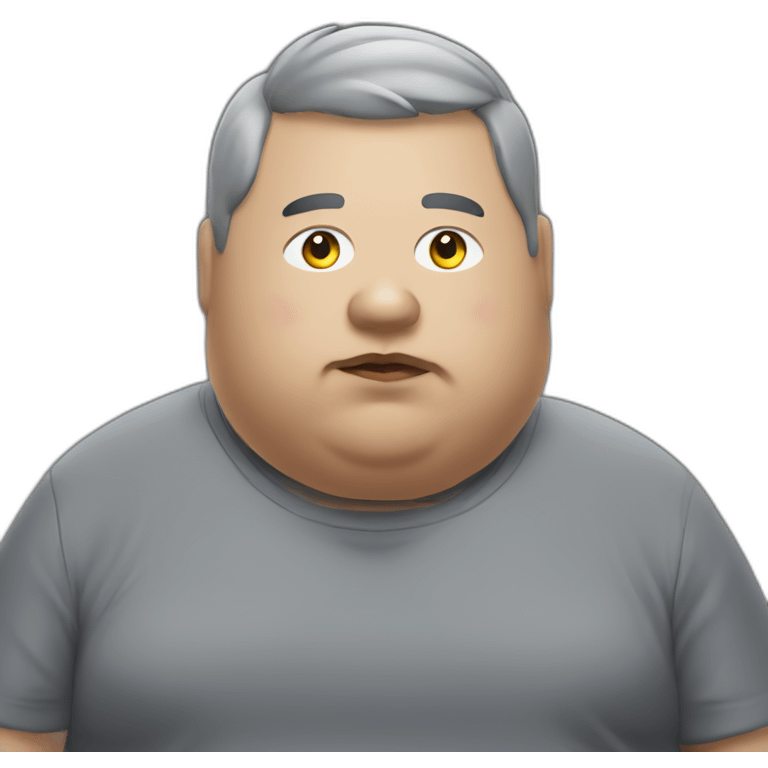 Fat Russian grey cut with golden eyes sitting like a person playing PlayStation 5 emoji