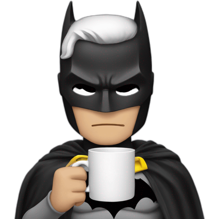 batman drinking coffee emoji