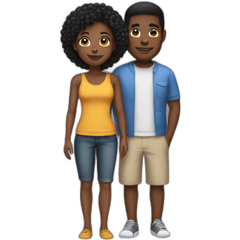 relationship black female emoji