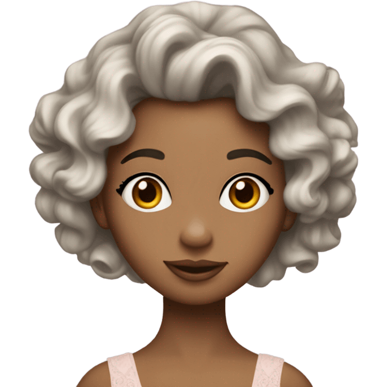 Shabby chic wavy hair ballerina  emoji