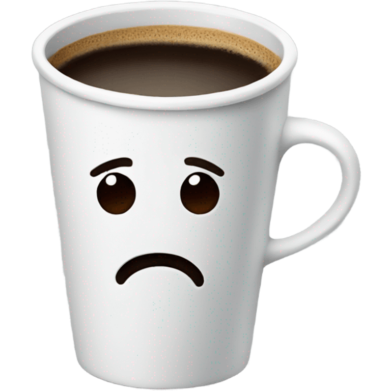 Sad coffee cup emoji