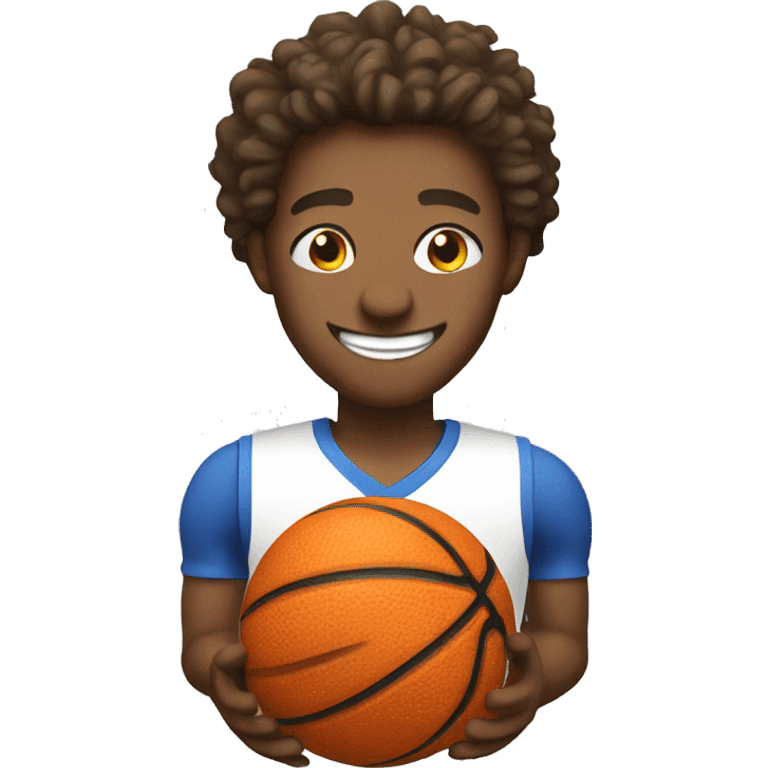 Basket ball smiling emoji