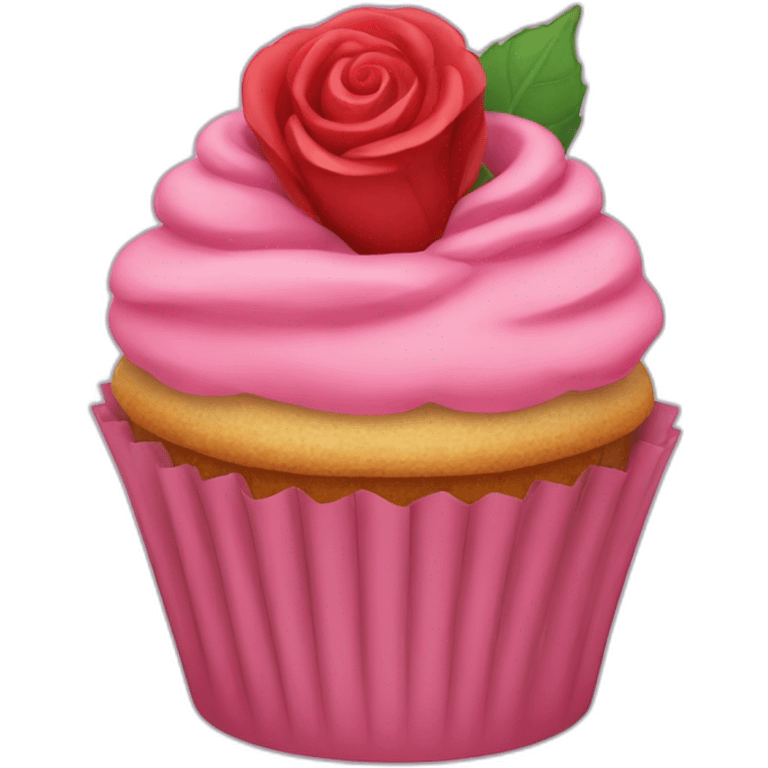 rose cupcake emoji