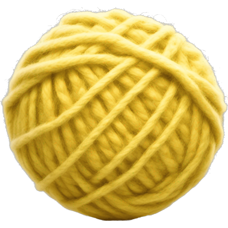 Yellow colour ball of wool emoji