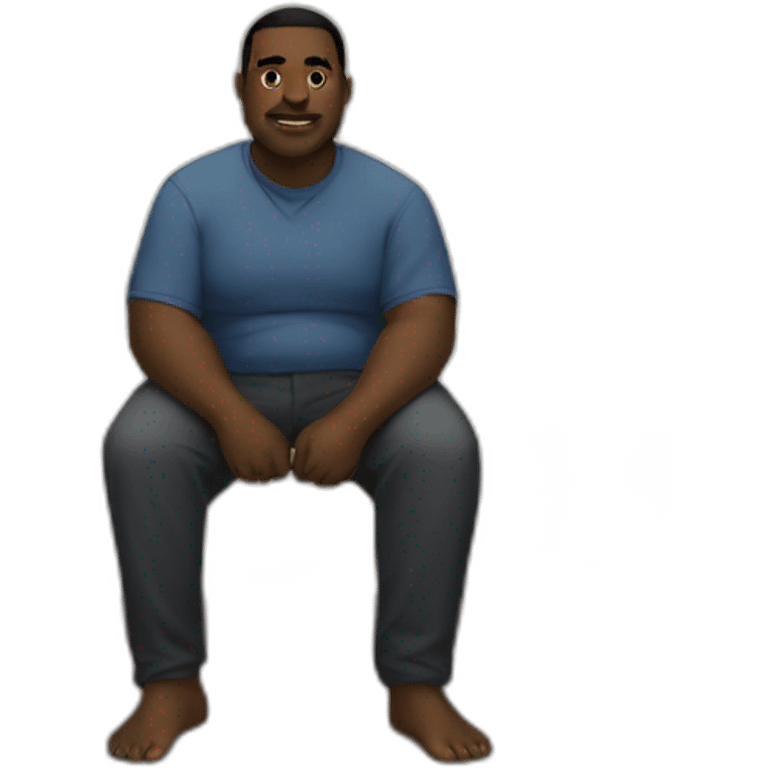 big-black-guy-sat-on-bed-meme emoji