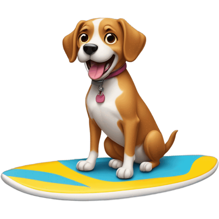 Dog in a surfboard emoji