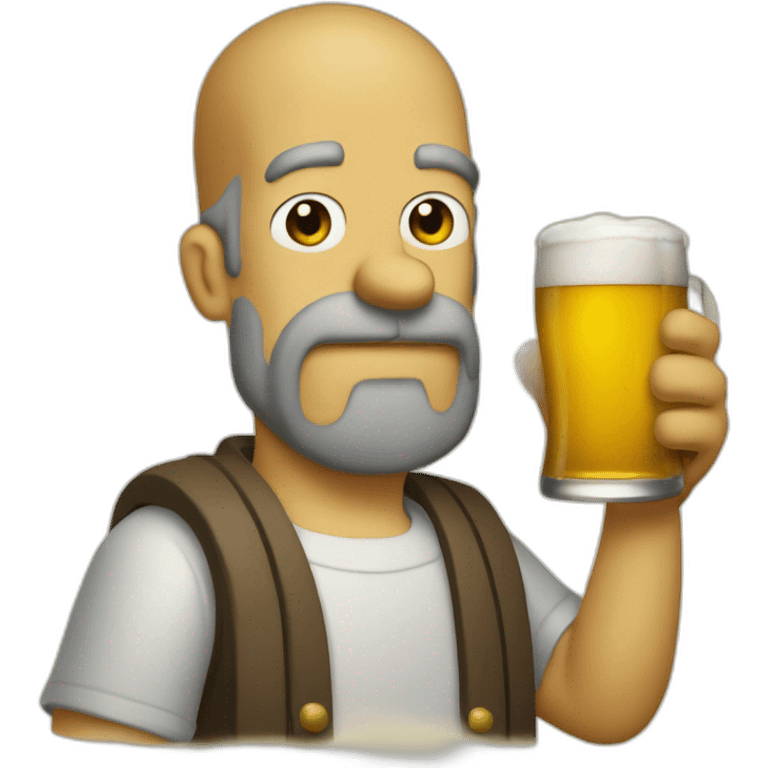 homer qui Bois une bière emoji