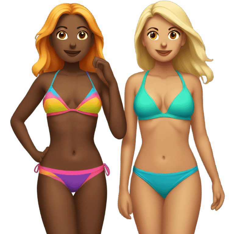 two women in bikinis emoji