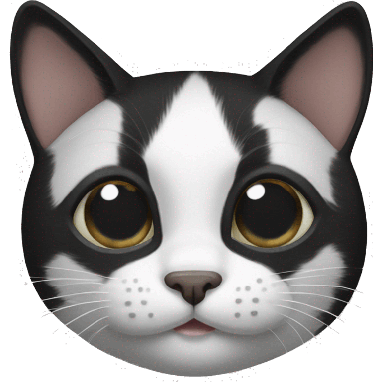 Black and white cat emoji