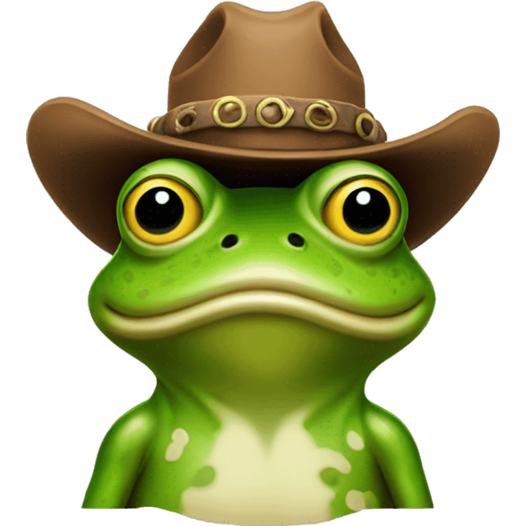 Cowboy frog emoji