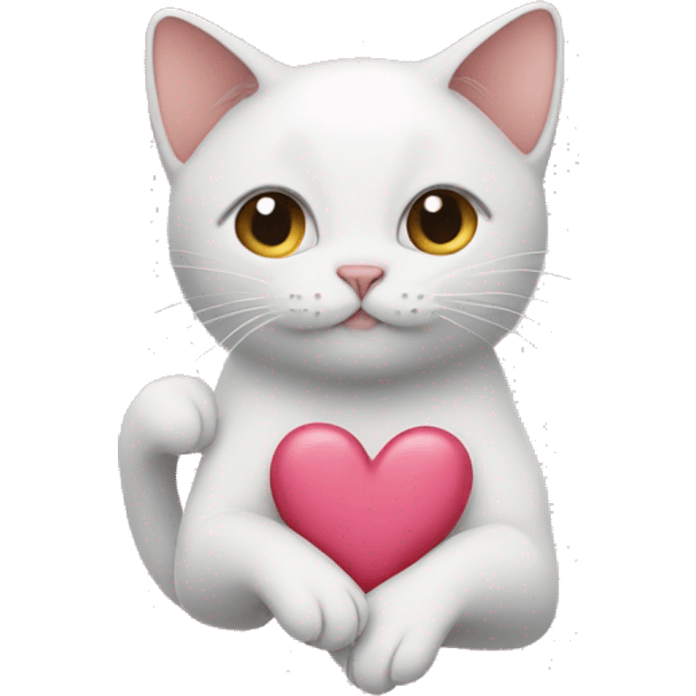 Cats forming heart with tails emoji